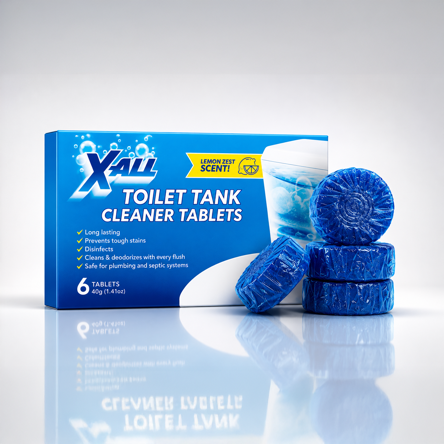 Blue Toilet Tank Tablets X-All