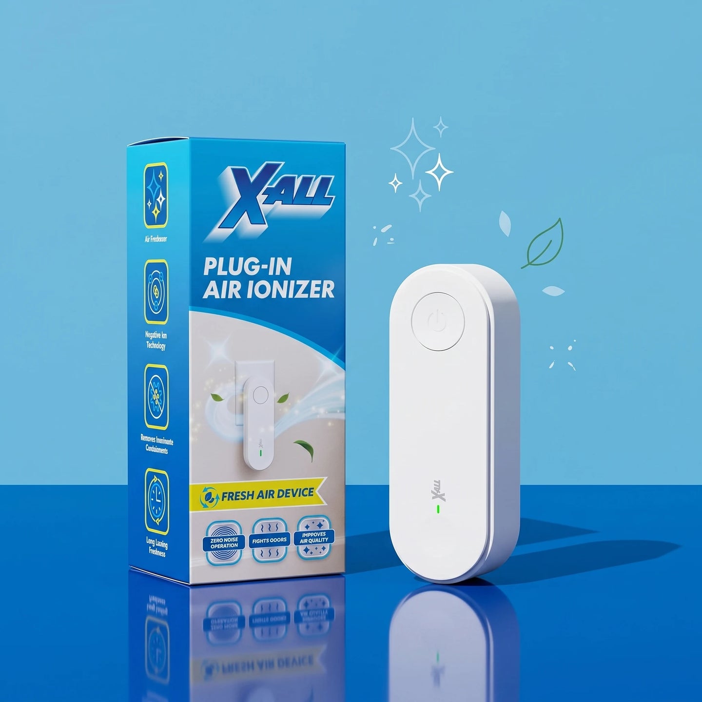 X-All Air Pure product image on blue tile