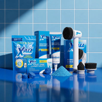 X-All Bathroom Kit product image on blue tile