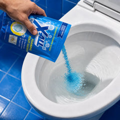 X-All Foaming Toilet Cleaner: Pour Powder Into Water
