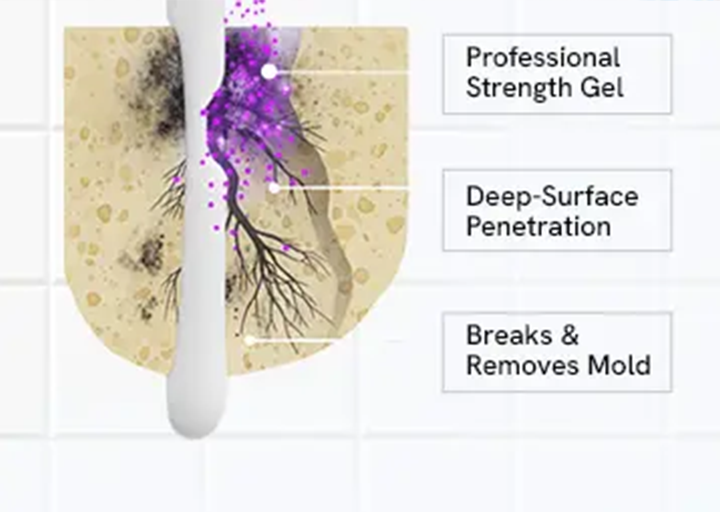 Penetrates deep into porous surfaces.
