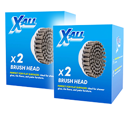 X-All - Power Scrubber - 2x Round Brush Head 2 Pack - T13 X-All
