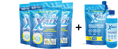 3x - X-All - Toilet Cleaner + FREE X-All Multi-Purpose Cleaner image
