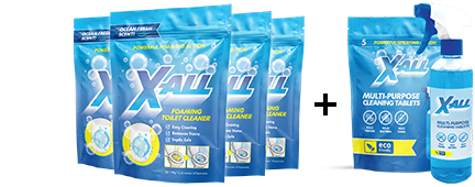 4x - X-All - Toilet Cleaner + FREE X-All Multi-Purpose Cleaner image