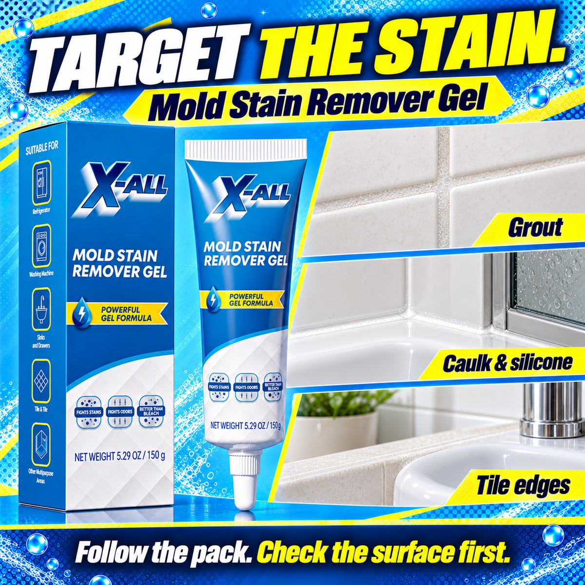 Mold Stain Remover Gel for targeted mold-stain care