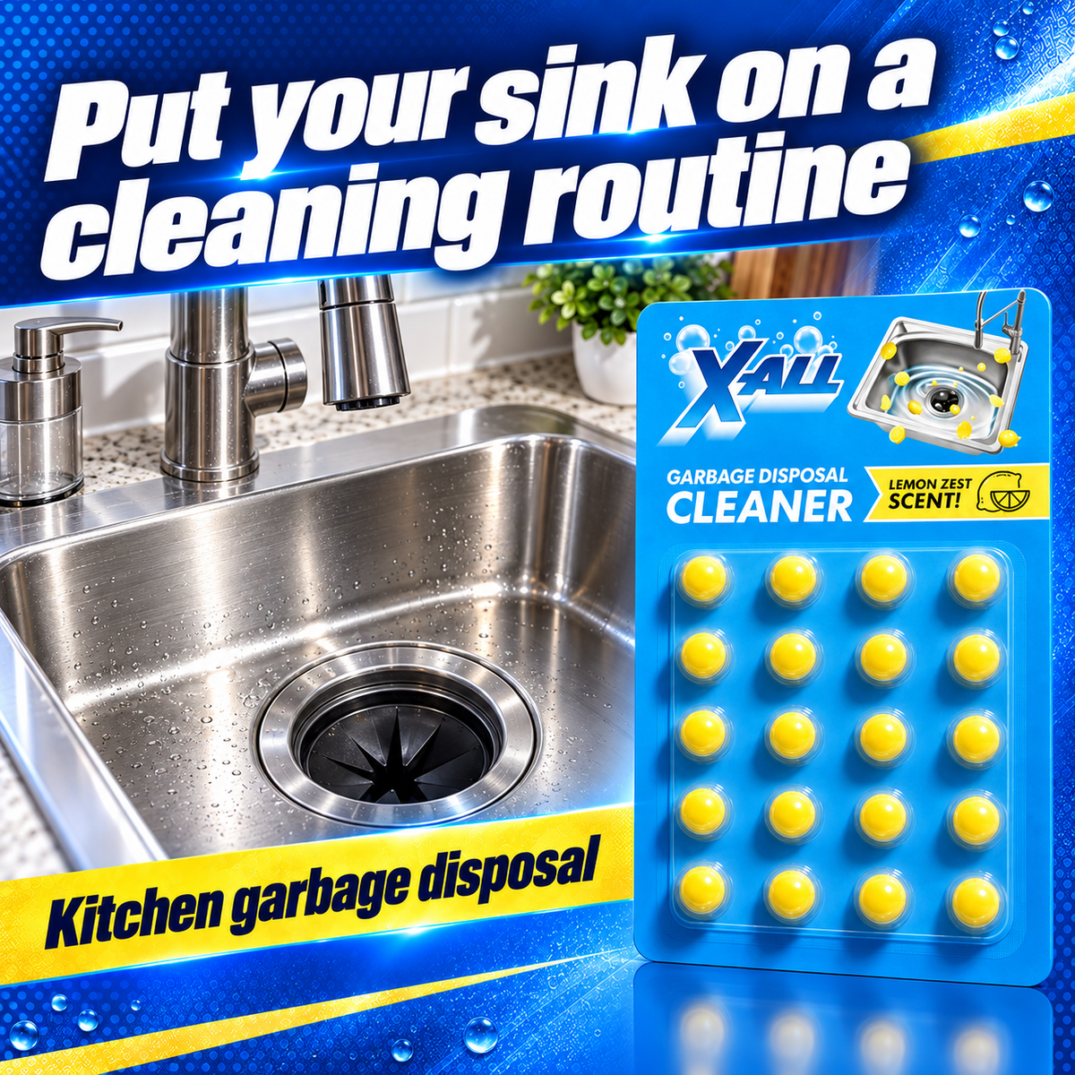 Garbage Disposal Cleaner: Put your sink on a cleaning routine. Kitchen garbage disposal.