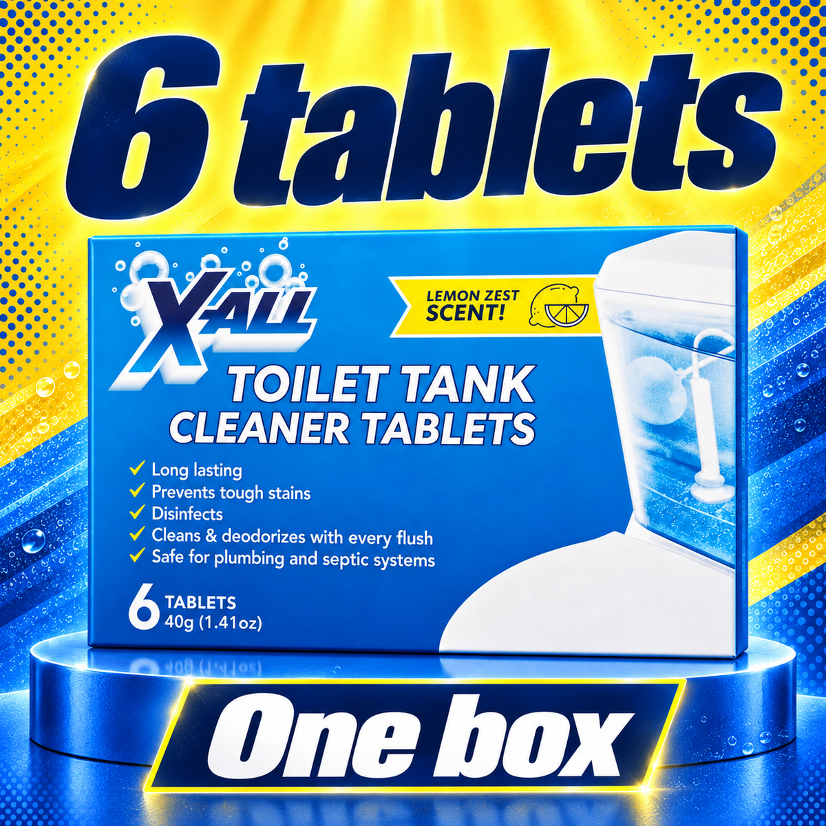 Toilet Tank Cleaner Tablets: 6 tablets. One box.