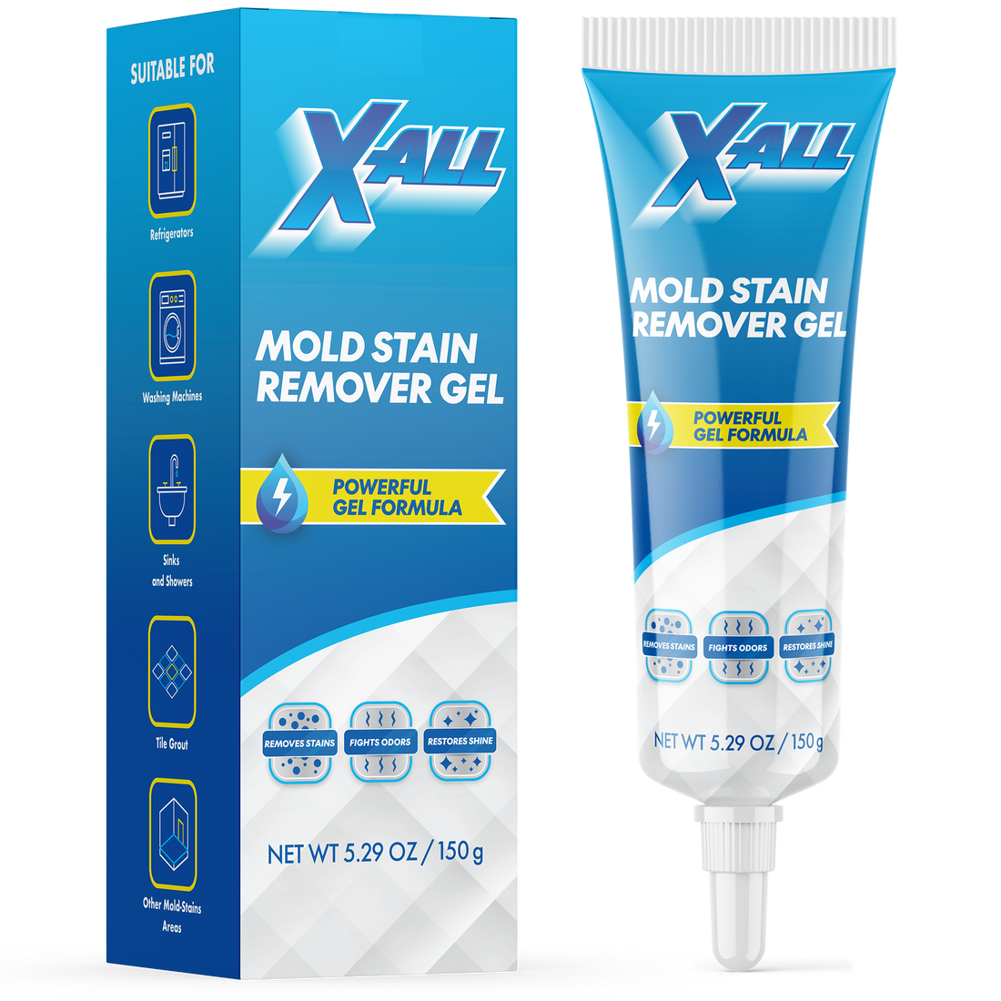 1x X-All Mold Stain Cleaning Gel - 1 Pack - Cross image