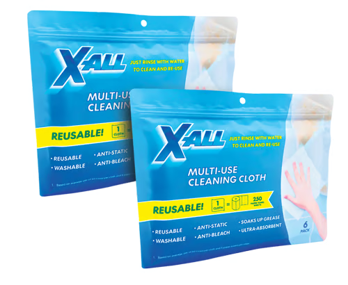 2 Pack X-All Multi-Use Cleaning Cloth + Free Hook image