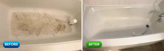 Before and after cleaning result shown by an X-ALL customer