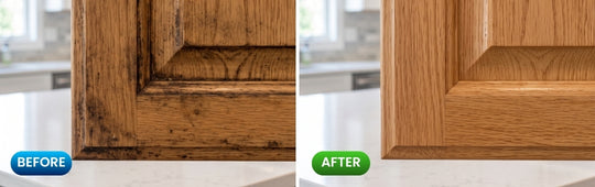 Before and after cleaning result shown by an X-ALL customer